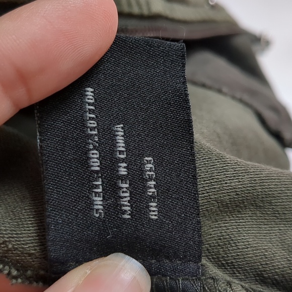 Anthro Altar'd State Peplum Military Style Jacket Army Green Distressed Size M - Picture 13 of 13